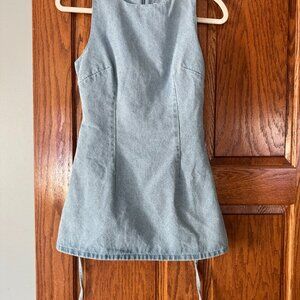 ( SOLD ) Princess Polly Ainsleigh Shift Denim Playsuit Light Wash